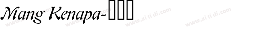 Mang Kenapa字体转换